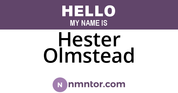 Hester Olmstead