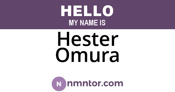 Hester Omura