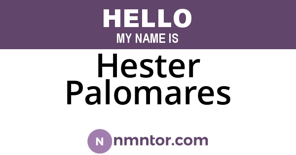Hester Palomares
