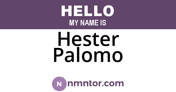 Hester Palomo