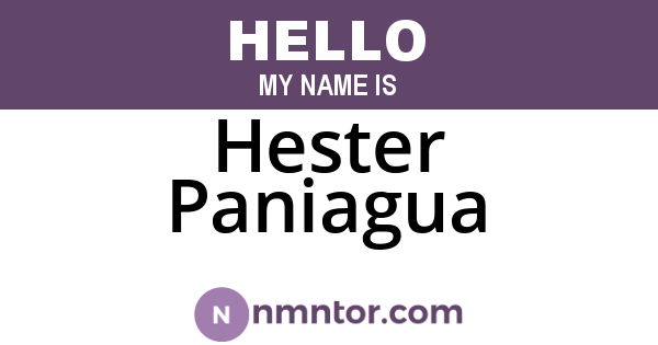 Hester Paniagua