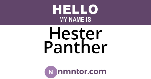 Hester Panther