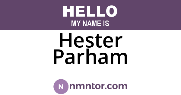 Hester Parham