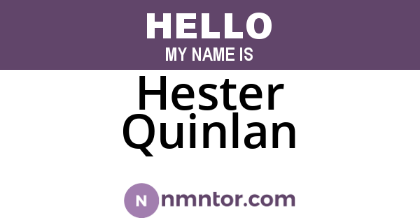 Hester Quinlan