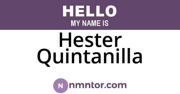 Hester Quintanilla