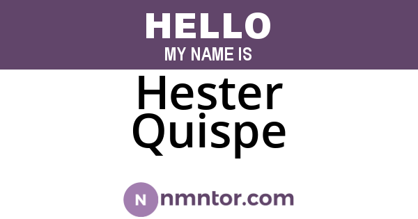 Hester Quispe