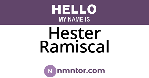 Hester Ramiscal