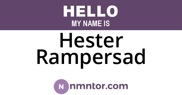 Hester Rampersad