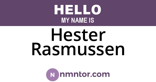 Hester Rasmussen