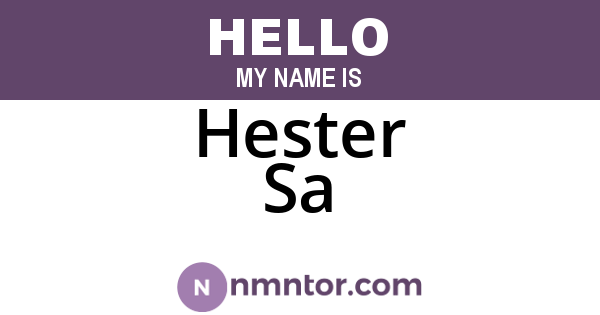 Hester Sa