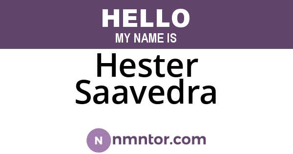 Hester Saavedra