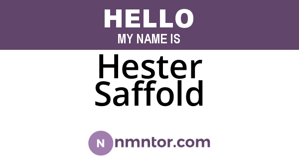 Hester Saffold