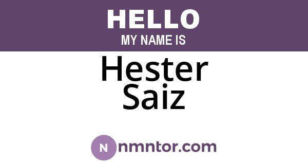 Hester Saiz