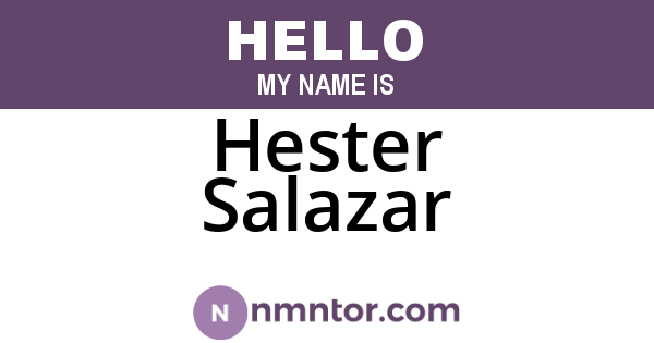 Hester Salazar