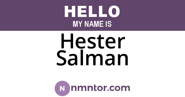 Hester Salman