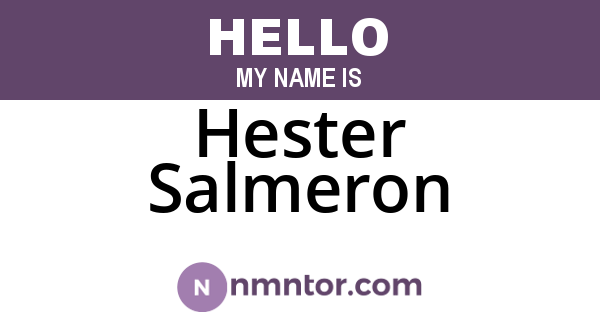 Hester Salmeron