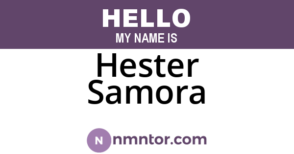 Hester Samora