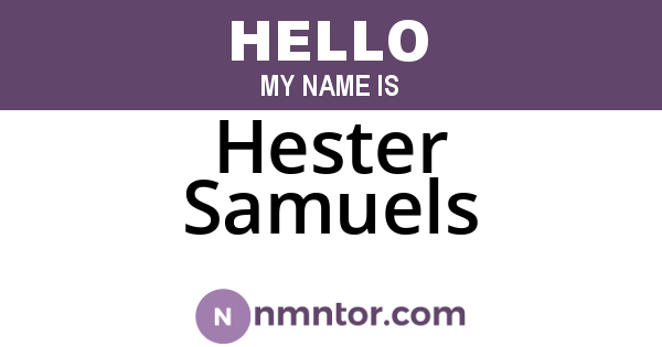 Hester Samuels