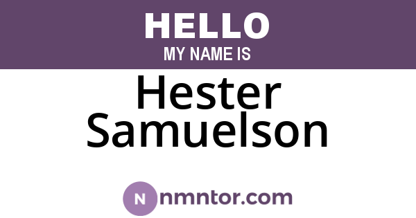 Hester Samuelson