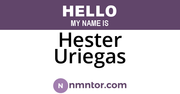 Hester Uriegas