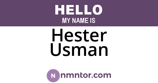 Hester Usman