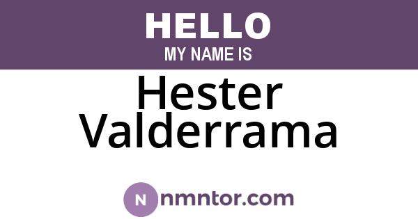 Hester Valderrama