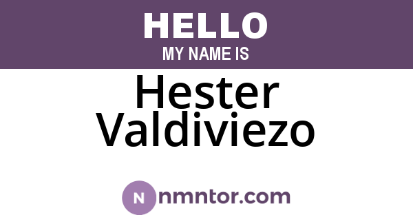 Hester Valdiviezo