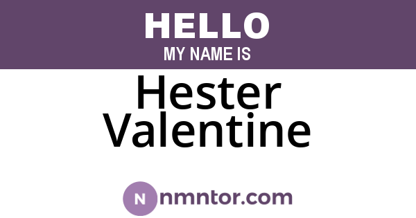 Hester Valentine