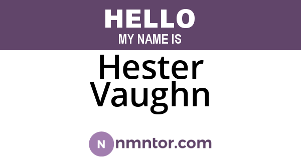 Hester Vaughn