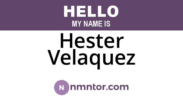 Hester Velaquez