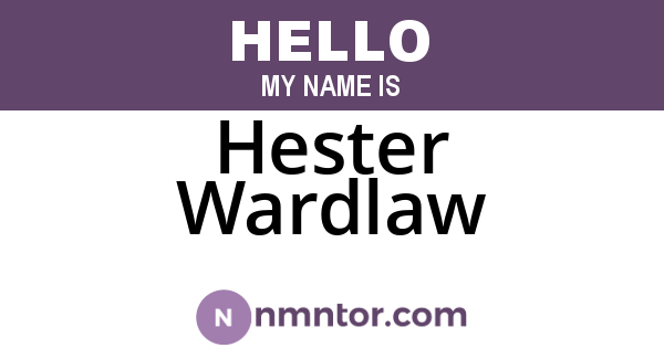 Hester Wardlaw