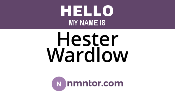 Hester Wardlow