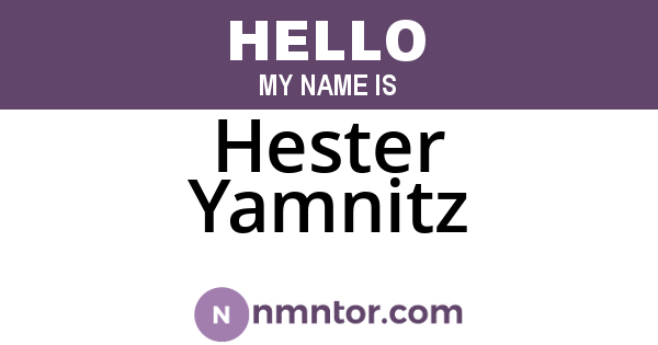 Hester Yamnitz