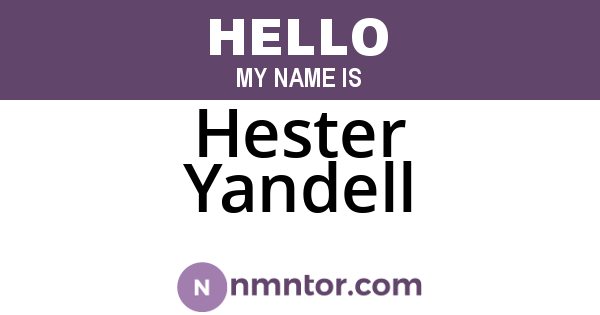 Hester Yandell