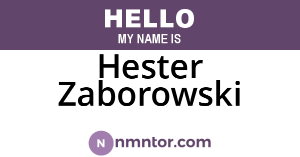 Hester Zaborowski
