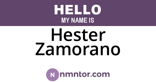 Hester Zamorano