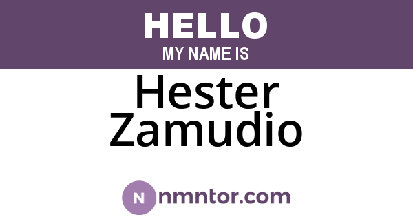 Hester Zamudio