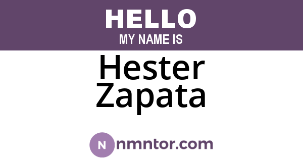 Hester Zapata