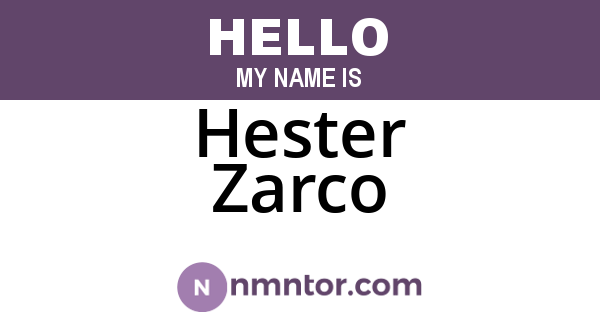 Hester Zarco