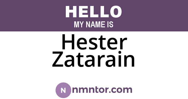 Hester Zatarain