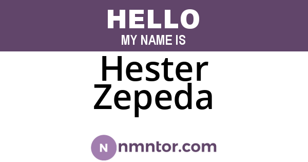 Hester Zepeda