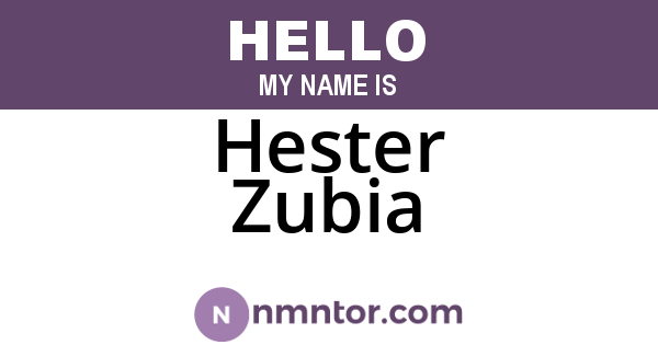 Hester Zubia