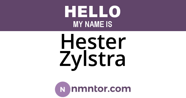Hester Zylstra
