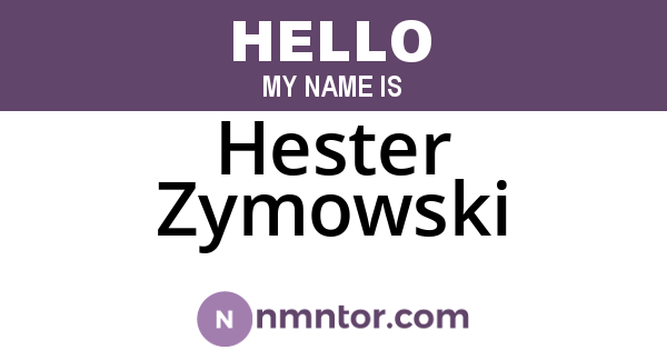 Hester Zymowski
