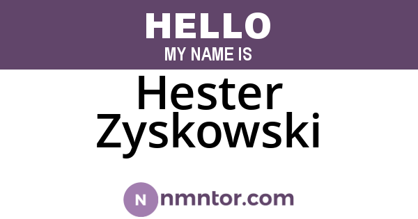 Hester Zyskowski