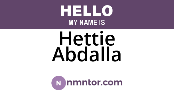 Hettie Abdalla