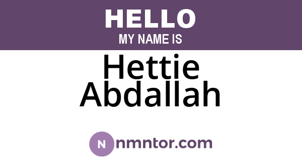 Hettie Abdallah