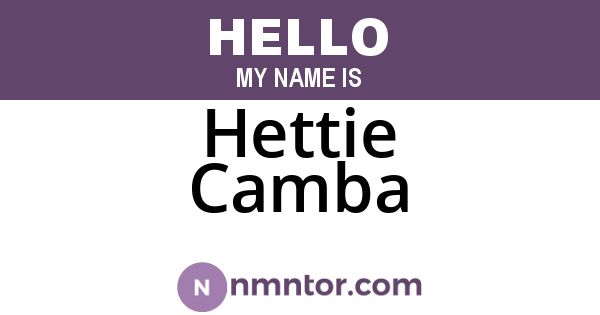 Hettie Camba