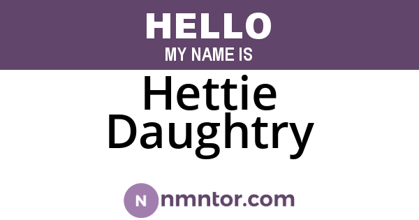 Hettie Daughtry