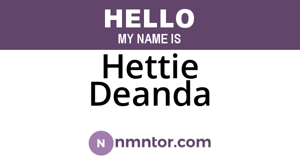 Hettie Deanda
